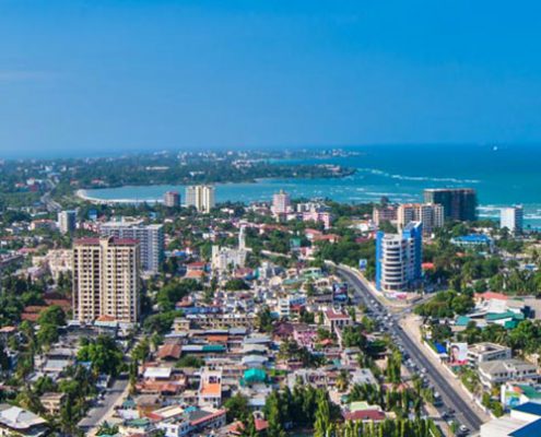 Dar es Salaam city and coastline