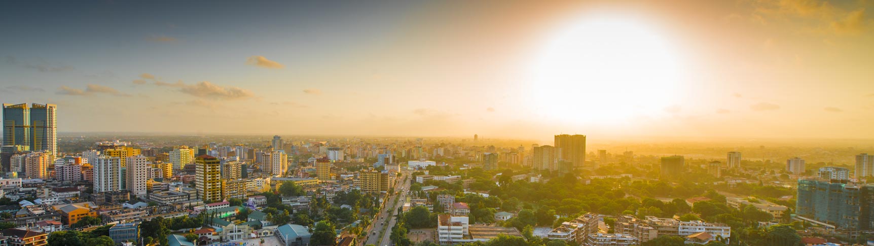 Panoramic view across Dar es Salaam